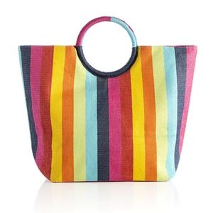 Shiraleah Rainbow Multi-Color Beach Tote- NWT